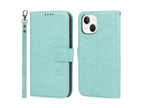Funda PU costura cortada luz verde por iPhone 13 mini 5.4