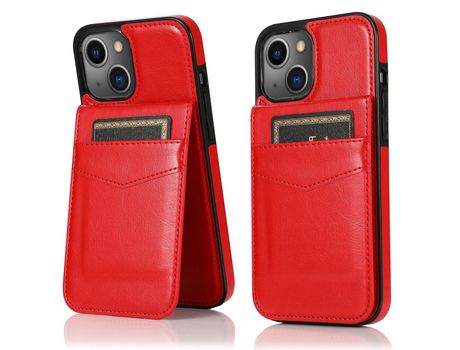 Funda TPU + PU con muleta rojo por iPhone 13 6.1