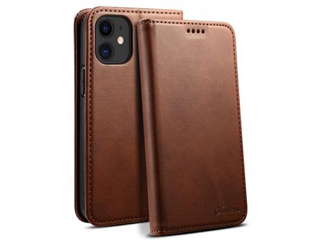 Funda PU absorción magnética con soporte marrón por iPhone 12 mini 5.4