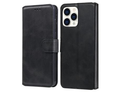 Funda PU + TPU antiqueda con suporte negro por iPhone 13 Pro Max 6.7