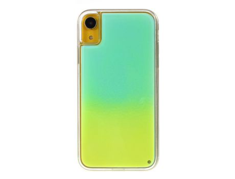 Carcasa TPU areia cambiando luminosa anti-queda cian por Apple iPhone XR