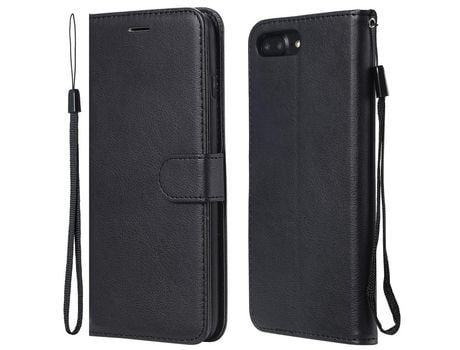 Funda PU + TPU anti-queda cor preta pura por iPhone 7 Plus 5.5 inch/8 Plus 5.5 inch