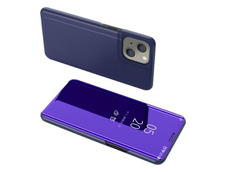 Funda PU galvanizado con fundo azul escuro por iPhone 13 mini 5.4