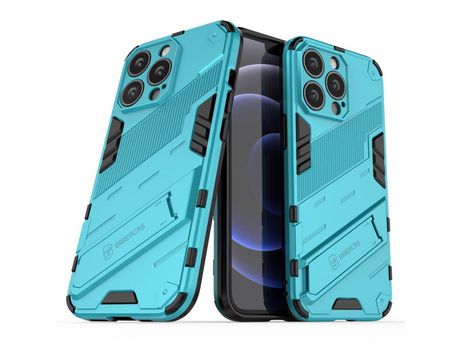 Funda TPU híbrida antiqueda con suporte azul claro por iPhone 13 Pro 6.1