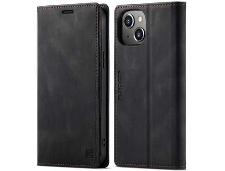 Funda PU + TPU retro fosco autoabsorbente con fundo negro por iPhone 13 6.1