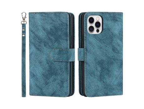 Funda PU + TPU desmontable con fundo azul claro por iPhone 12 Pro/iPhone 12 6.1
