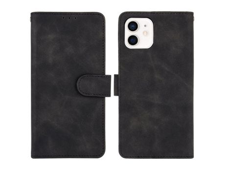 Funda PU + TPU con suporte negro por iPhone 13 6.1