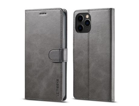 Carcasa PU con apoyo Gris por Apple iPhone 12 5.4