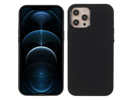 Funda silicone negro sólido por iPhone 12 Pro Max 6.7