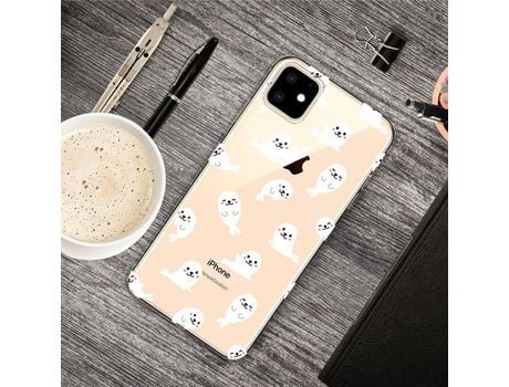 Carcasa TPU patrón bonito impresión flexi leones marinhos por Apple iPhone XR 6.1 pouces (2019)