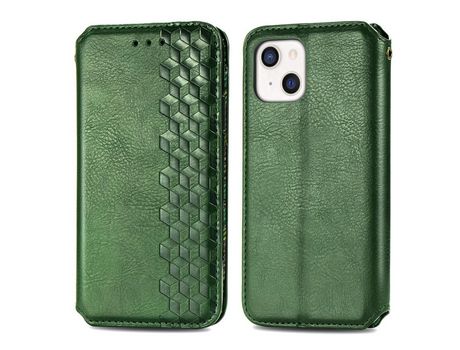 Funda PU + TPU magnético autoabsorbente con verso verde por iPhone 13 mini 5.4