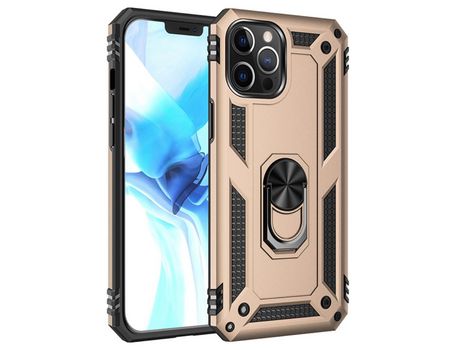 Carcasa TPU combinación de armadura con muleta ouro por Apple iPhone 12 Pro Max