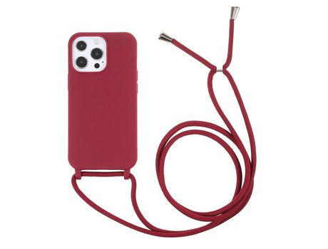 Funda TPU con cable ajustável rojo por iPhone 13 Pro Max 6.7
