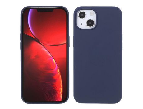 Funda silicone azul marinho sólido y a prueba de choques por iPhone 13 6.1