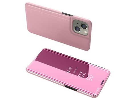 Funda PU galvanizado con fundo de ouro rosa por iPhone 13 6.1