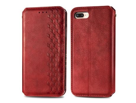 Funda PU Anti-lágrimas autoabsorbente rojo por iPhone 7 Plus/8 Plus 5.5 inch