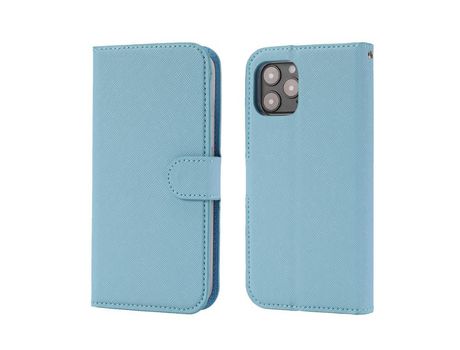 Carcasa PU + TPU destacável piel transversal azul por Apple iPhone 12 Max/12 Pro 6.1