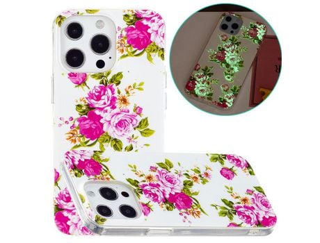 Funda TPU rosas noctilescentes a prueba de choques por iPhone 13 Pro Max 6.7
