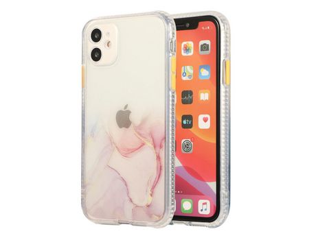 Carcasa TPU teste patrón de mármol de combinación rosa por Apple iPhone 11 6.1