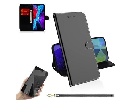 Carcasa PU superfície del espejo negro por Apple iPhone 12 5.4