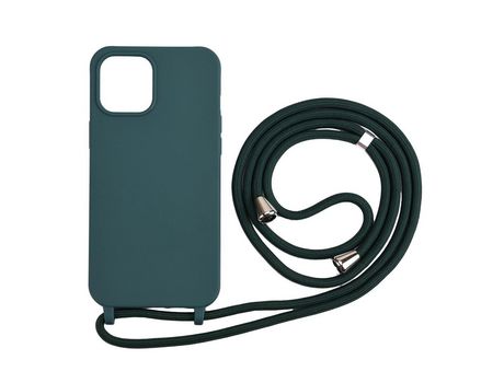 Carcasa TPU macio con talabarte multifuncional verde oscuro por Apple iPhone 12 Pro Max