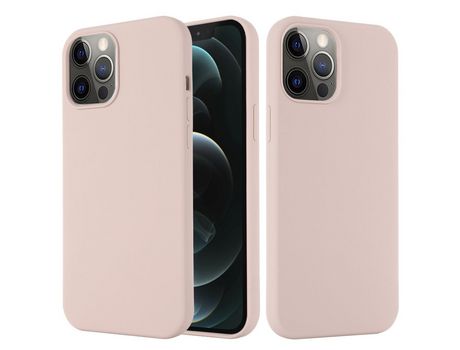 Carcasa silicona absorción magnética líquida seguro magnético [soporte de carga inalámbrica] rosa por Apple iPhone 12/12 Pro