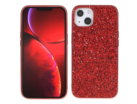 Funda TPU galvanizado Anti-lágrimas rojo por iPhone 13 6.1