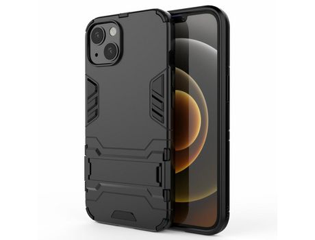 Funda TPU con suporte a prueba de choques 2 en 1 híbrido y flexível negro por iPhone 13 6.1