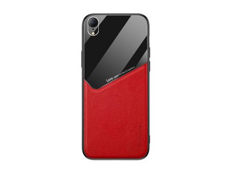 Carcasa TPU híbrido de vidrio revestido rojo por Apple iPhone XR