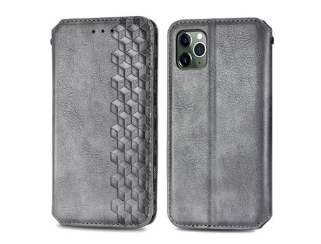Funda PU patrón de losango cinza por iPhone 11 Pro Max 6.5