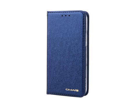 Carcasa PU auto-absorbido con slots de tarjeta azul oscuro por Apple iPhone 12 Mini