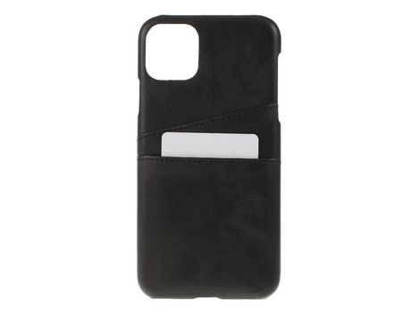 Carcasa TPU + PU con slots de tarjeta doble negro por Apple iPhone XR 6.1 pouces (2019)