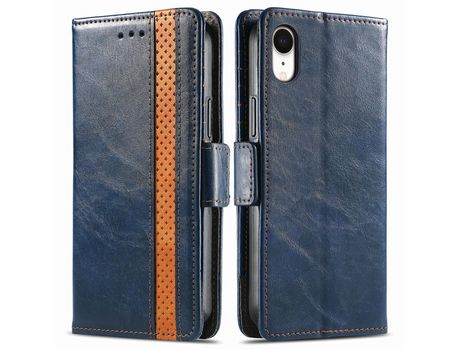 Funda PU CASENEO Anti-lágrimas azul por iPhone XR 6.1