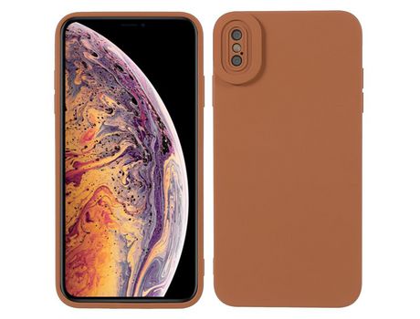 Funda TPU emborrachado marrón por iPhone XS Max 6.5
