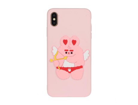 Carcasa TPU + PU boneca animal revestido cupido por Apple iPhone XS/X 5.8