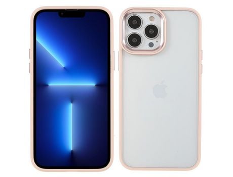 Funda TPU + acrílico con proteccion da lente da câmera rosa por iPhone 13 Pro Max 6.7