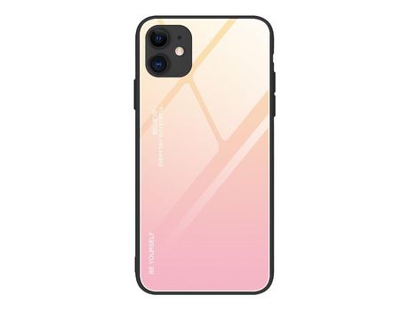 Carcasa TPU gradiente de color híbrido ouro/rosa por Apple iPhone 12 Pro/Max 6.1