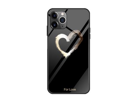 Carcasa TPU impresión patrón coloração de amor/negro por Apple iPhone 12 Pro/12 Max 6.1