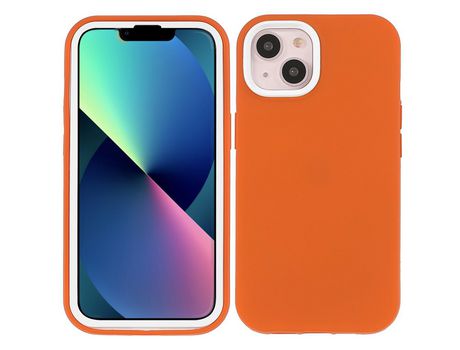 Funda TPU anti-impresión digital emborrachado naranja por iPhone 13 mini 5.4
