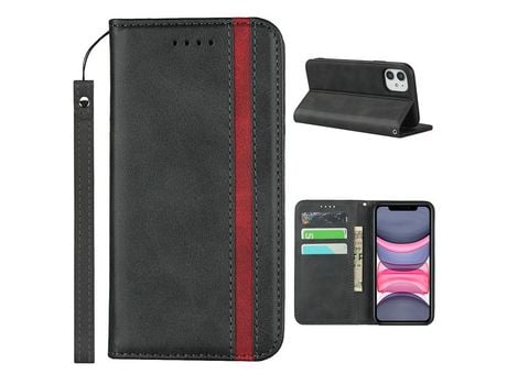 Carcasa PU Projeto con apoyo negro por Apple iPhone 11 6.1