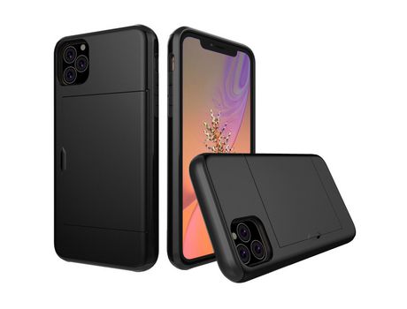 Carcasa TPU híbrido con slot por tarjeta negro por Apple iPhone XR 6.1 pouces (2019)