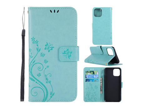 Carcasa PU polilla cian por Apple iPhone XS/X 5.8 pouces (2019)