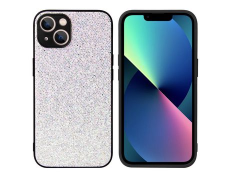 Funda TPU + PU brilho/prata por iPhone 13 6.1