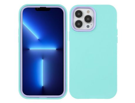 Funda TPU emborrachado anti-impresión digital azul claro por iPhone 13 Pro 6.1