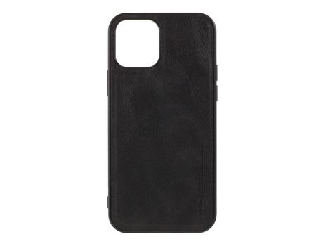 Carcasa TPU + PU estilo vintage negro por Apple iPhone 12 Pro/iPhone 12 Max 6.1