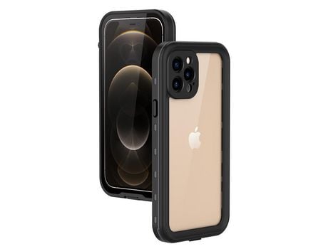Carcasa TPU impermeable transparente negro por Apple iPhone 12 Pro
