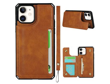 Carcasa TPU botón virado marrom por Apple iPhone 11 6.1