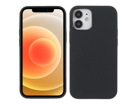 Funda silicone negro liso por iPhone 12 mini 5.4