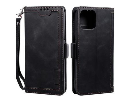 Funda PU + TPU estilo retro negro por iPhone 13 Pro Max 6.7
