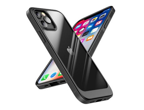 Funda TPU SNEAKY transparente Anti-lágrimas y antiderrapante negro por iPhone 13 Pro 6.1